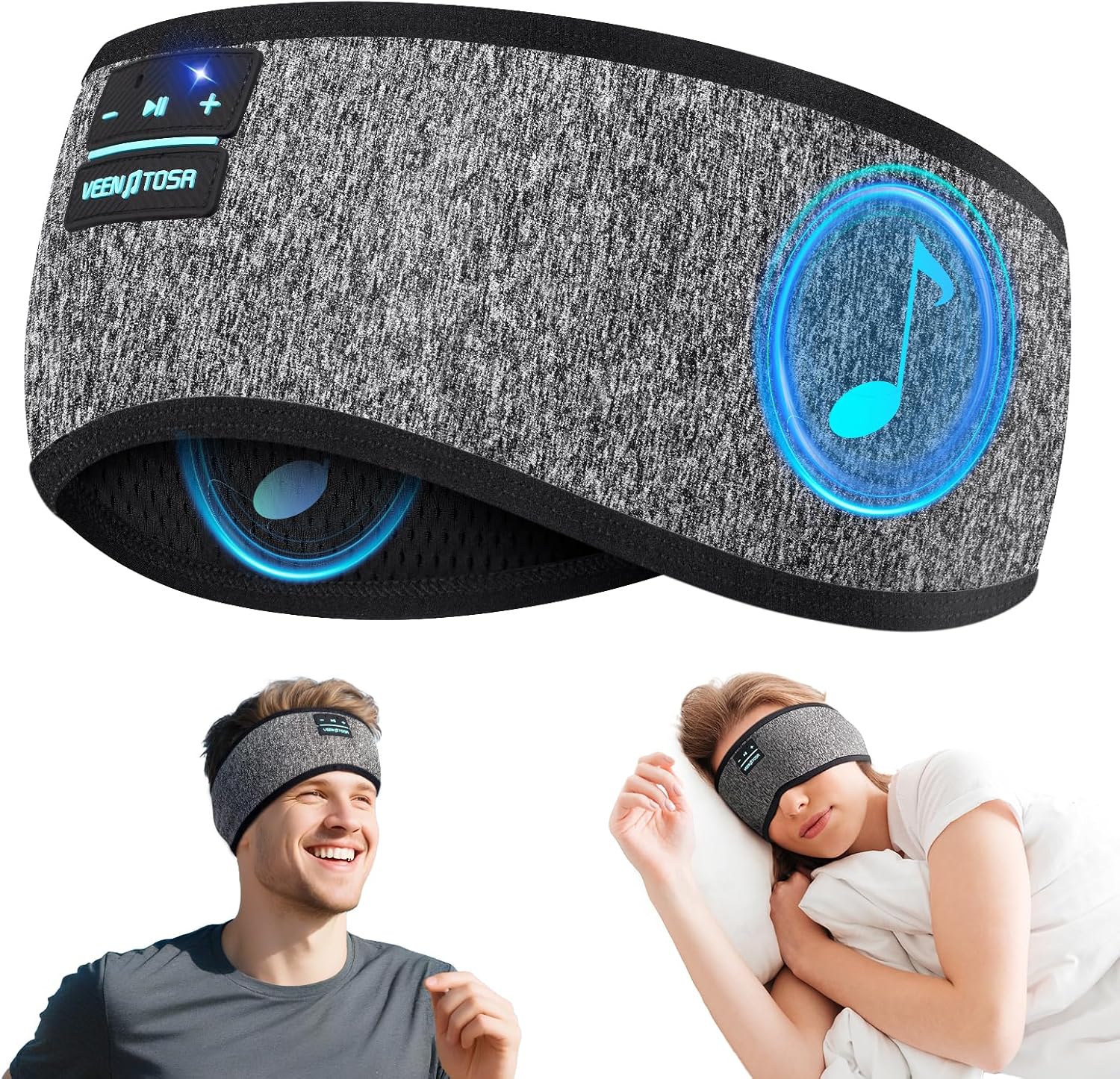 Sleep Mask Headphones Bluetooth - Słuchawki Bluetooth Sportowe do spania na