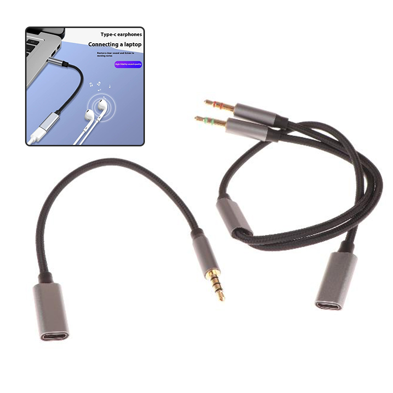 Type C Wired Earphones With Mic - 1 szt. Akcesoria do telefonu, tabletu