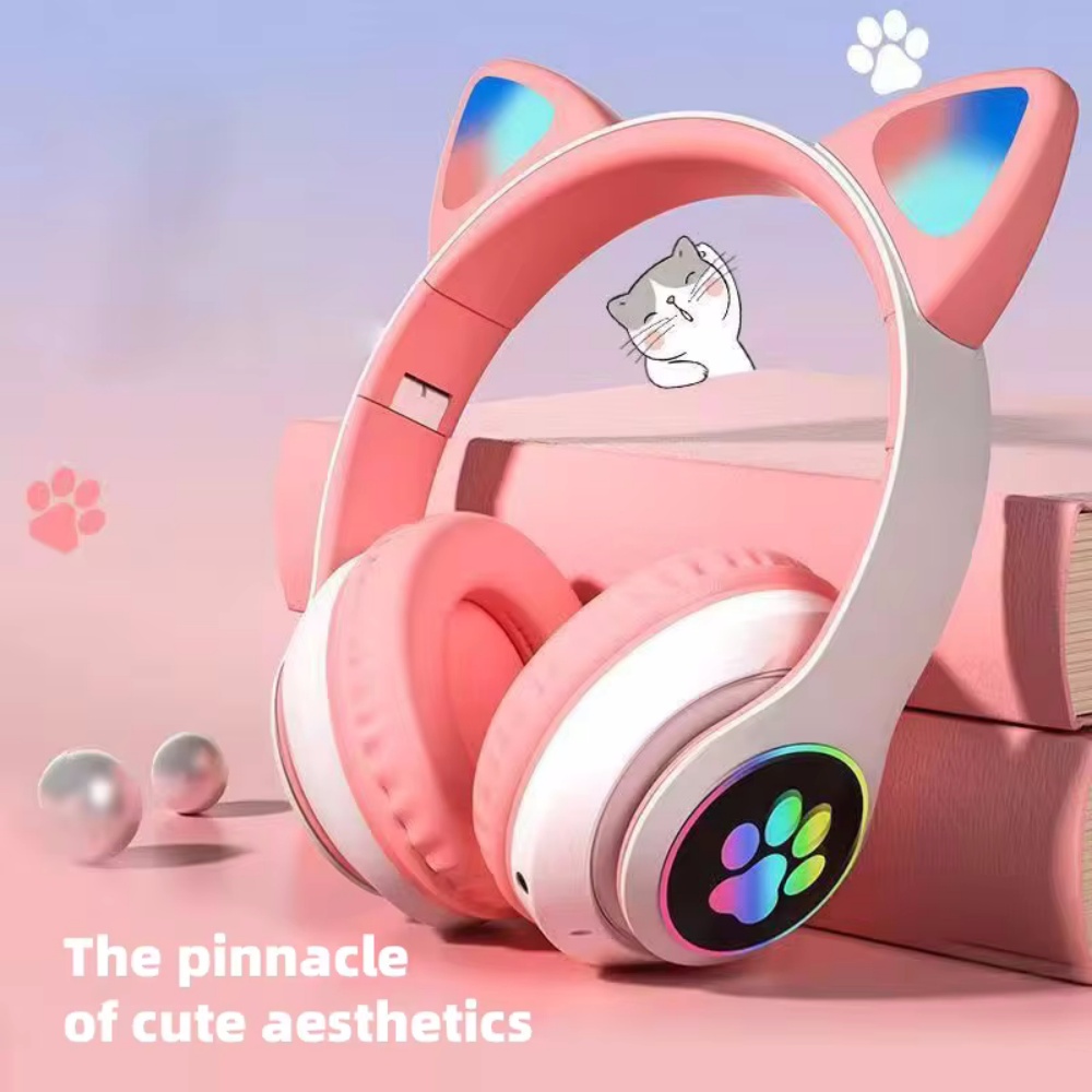 Urocze słuchawki Bluetooth z k – Cat Ear Bluetooth Headset Led recenzja i cena