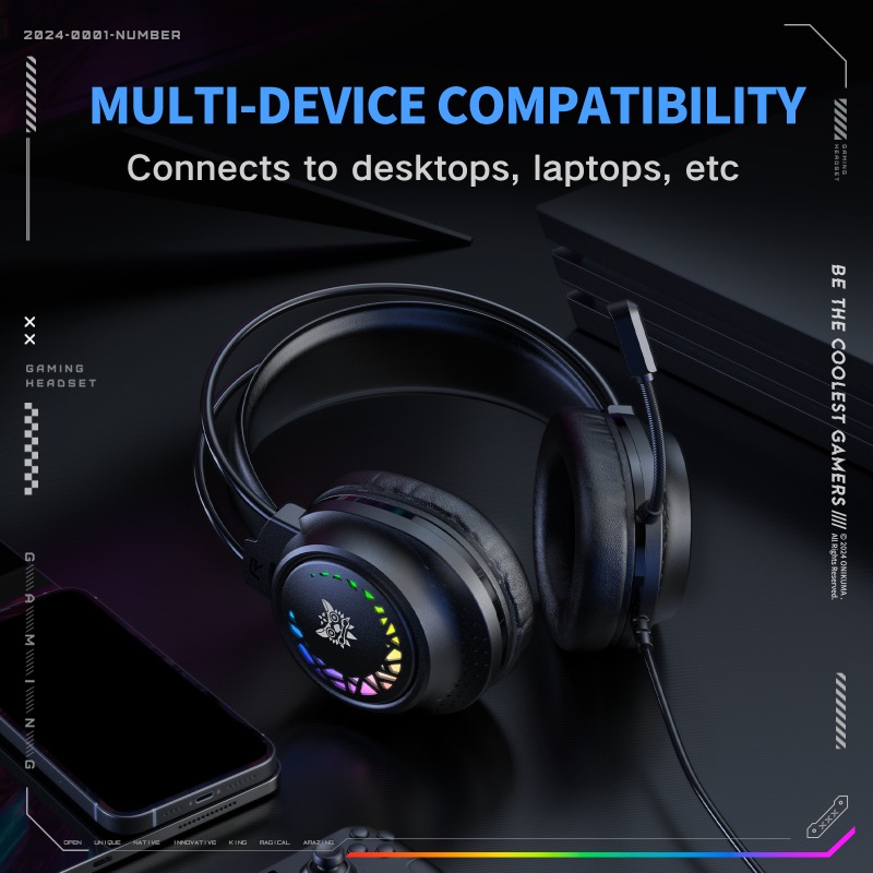Słuchawki gamingowe ONIKUMA X9 – Gaming Headset With Mic Rgb recenzja i cena